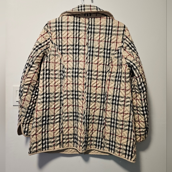 MOFFI REVERSIBLE quilted spring jacket cream and classic London plaid size 10 - Picture 5 of 12